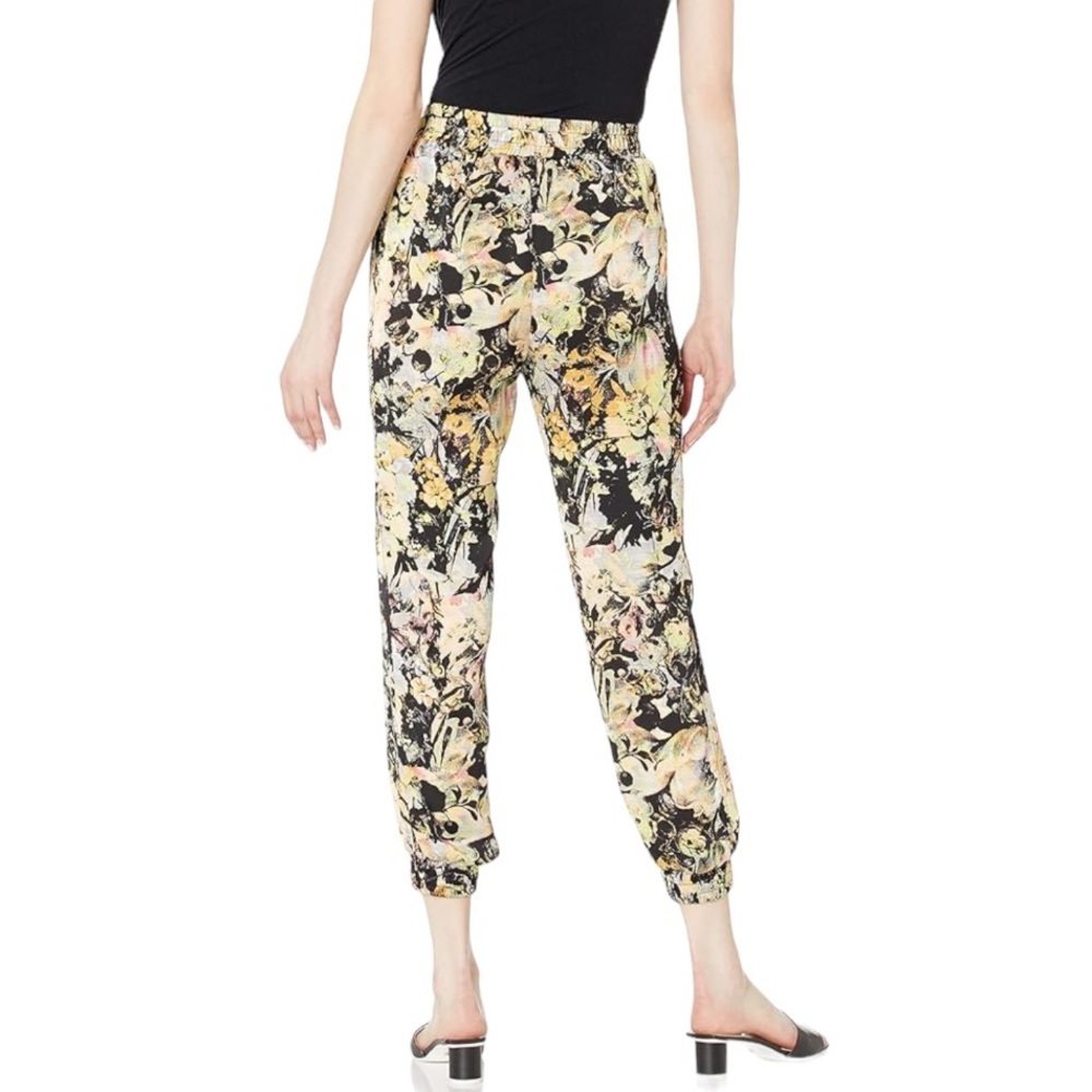 BCBG MaxAzaria  High Rise Silky Jogger Pants in color Multi.  Size Large